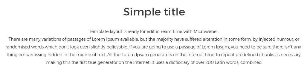 Simple Title & Text